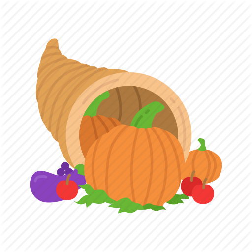 Cornucopia, Fruits, Holiday Basket, Thanksgiving Icon