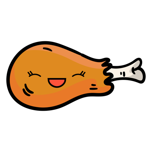 Turkey Drumstick Cartoon Icon