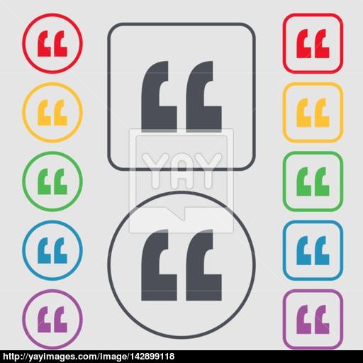 Quote Sign Icon Quotation Mark Symbol Double Quotes