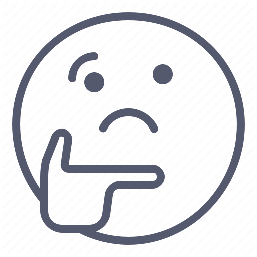 Emoji, Emotion, Face, Smile, Thinker Icon