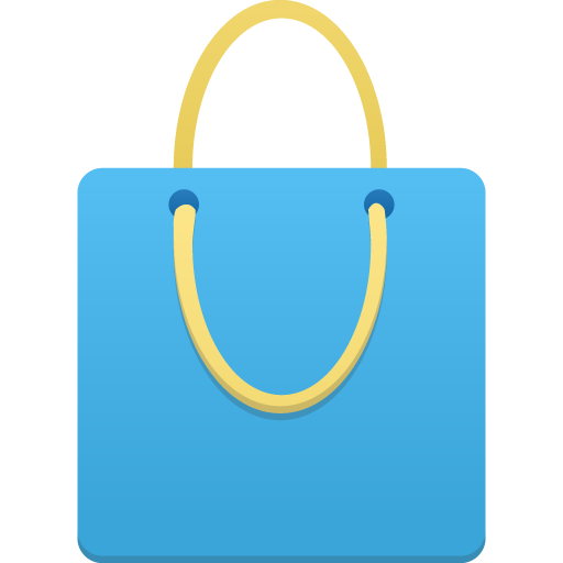 Shopping Bag Blue Icon Flatastic Iconset Custom Icon Design
