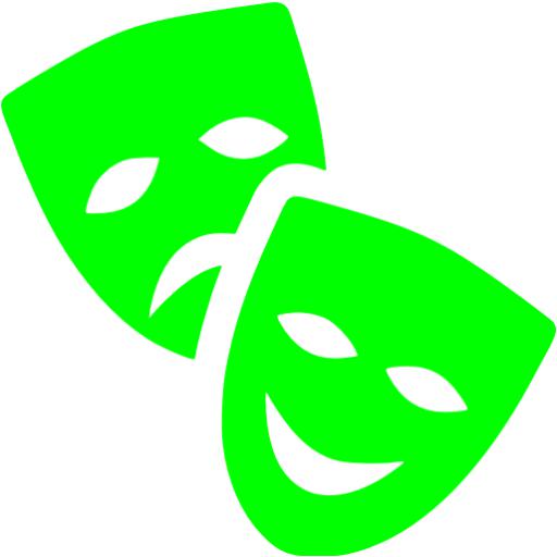 Lime Theatre Masks Icon