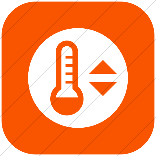 Flat Rounded Square White On Orange Iconathon