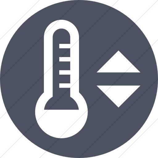 Simple Blue Gray Iconathon Thermostat Icon