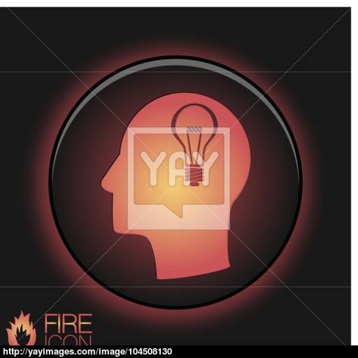 Vector Icon Head Think Silhoutte Vector Man And His Mind