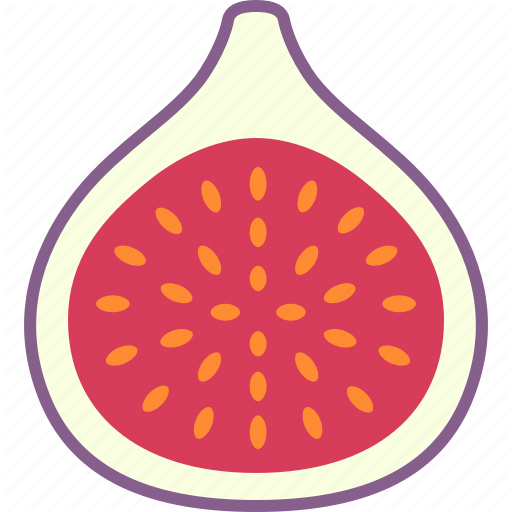 Carica, Common, Ficus, Fig, Fruit, Half Icon