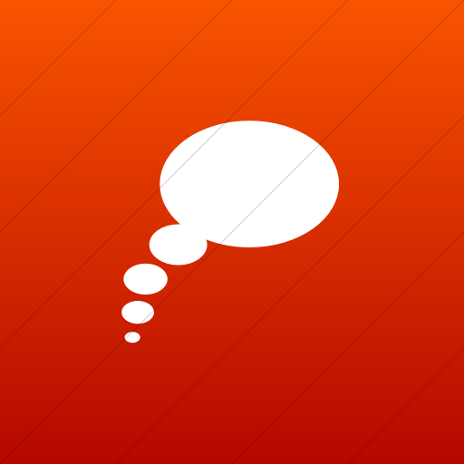 Flat Square White On Red Gradient Classica Thought