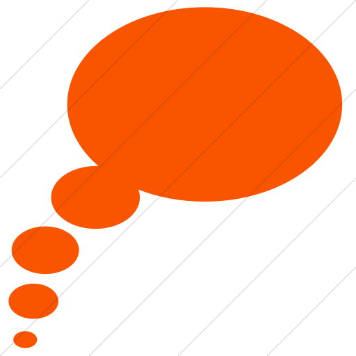 Simple Orange Classica Thought Bubble Icon