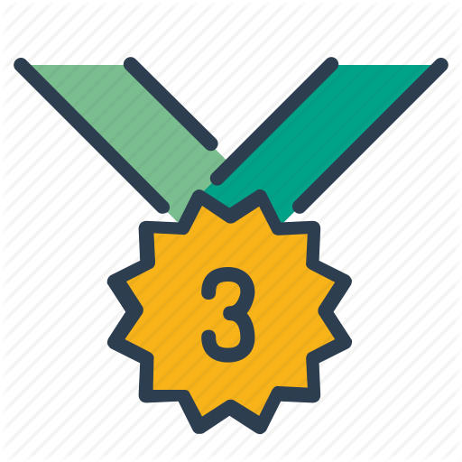 Bronze, Medal, Number Three, Prize Icon
