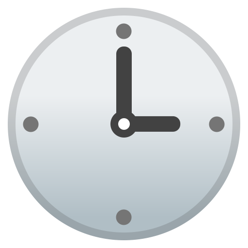 Three O Clock Icon Noto Emoji Travel Places Iconset Google