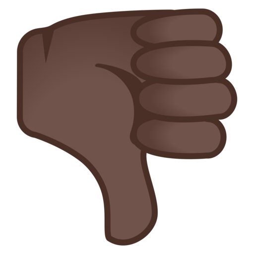 Thumbs Down Dark Skin Tone Emoji