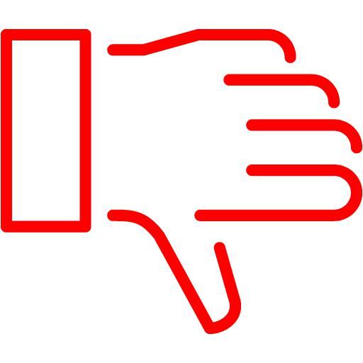 Red Thumb Down Icon