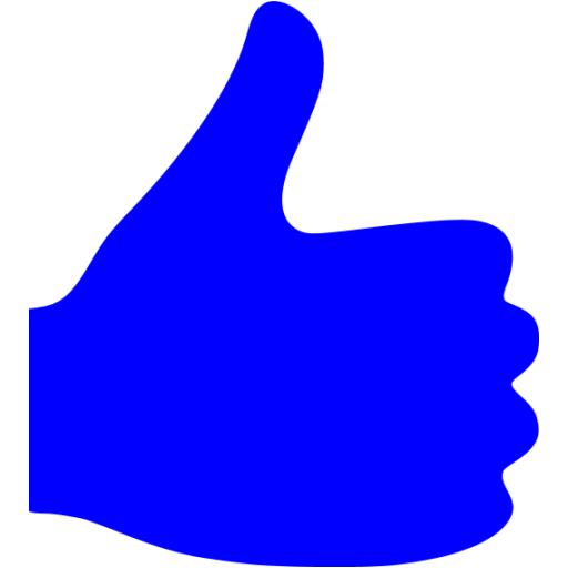 Blue Thumbs Up Icon