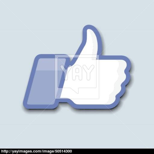 Likethumbs Up Symbol Icon On A Grey Background Vector