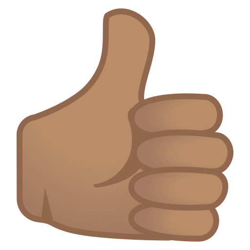 Thumbs, Up, Medium, Skin, Tone Icon Free Of Noto Emoji People