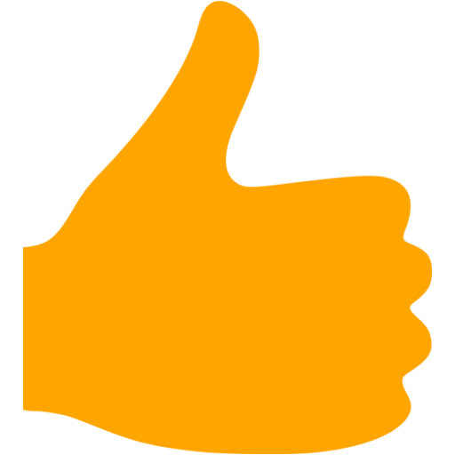 Orange Thumbs Up Icon
