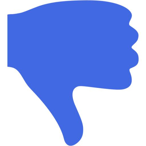 Royal Blue Thumbs Down Icon