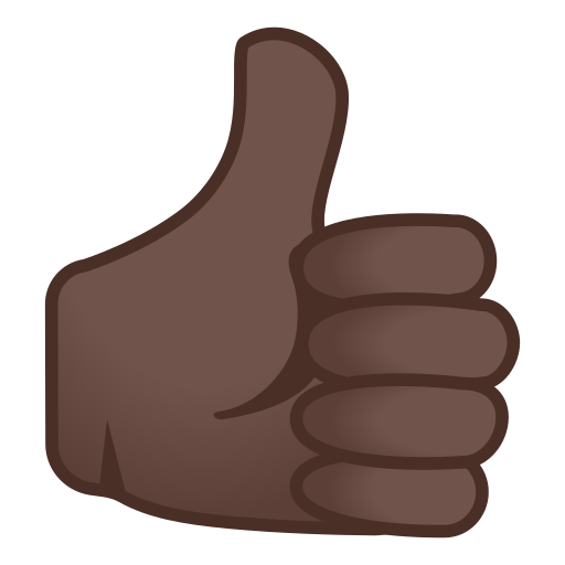 Thumbs Up Emoji With Dark Skin Tone Meaning And Pictures