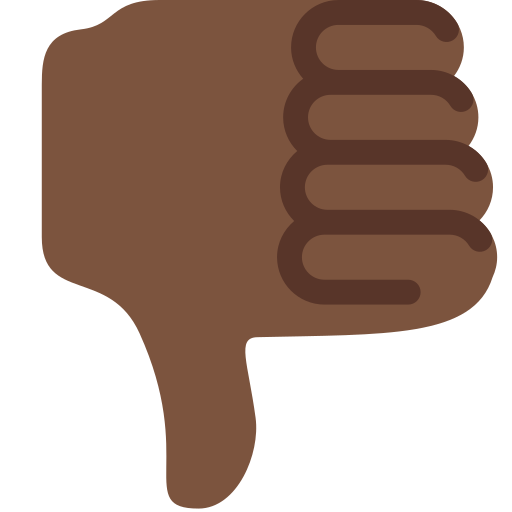 Thumbs Down Dark Skin Tone Emoji