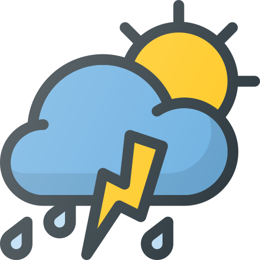 Weather, Forcast, Storm, Rain, Thunder, Day Icon Free Of Free Set