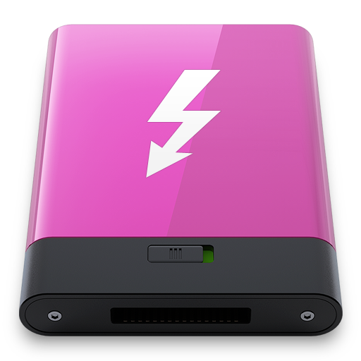 Pink Thunderbolt W Icon Hyper Realistic Hd Iconset