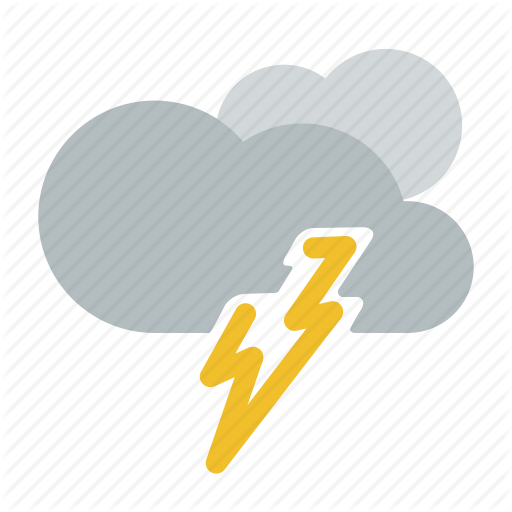 Lightning, Night, Rain, Storm, Thunderstorm, Weather Icon