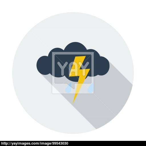 Storm Flat Icon Vector
