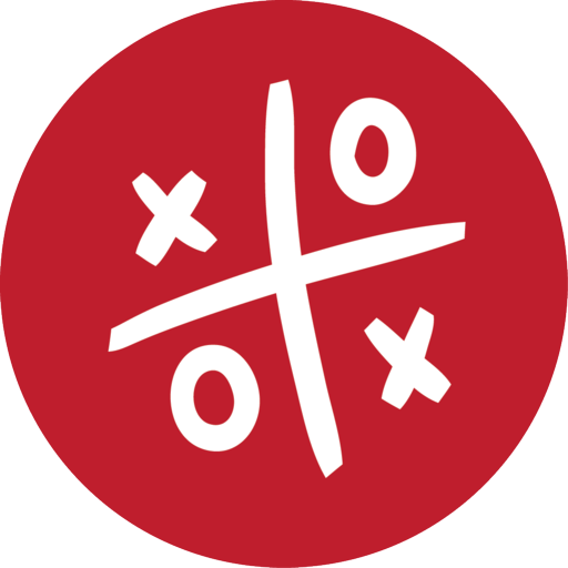 Tic Tac Toe Game Red Icon