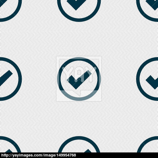 Check Mark Sign Icon Confirm Approved Symbol Seamless Abstract