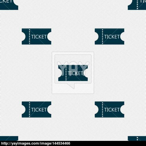 Ticket Icon Sign Seamless Abstract Background With Geometric