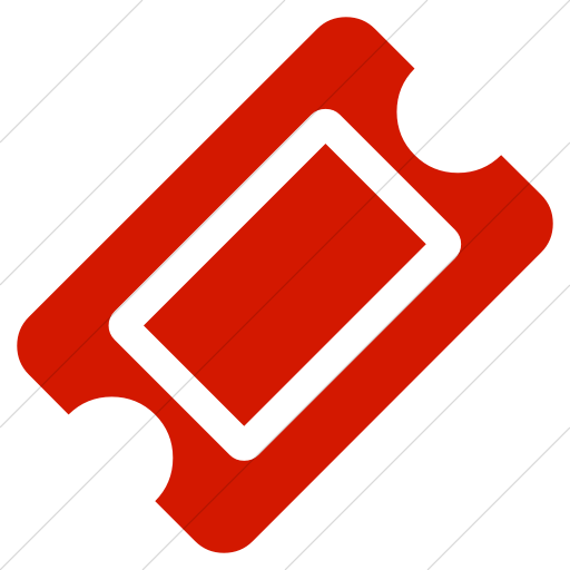 Simple Red Bootstrap Font Awesome Ticket Icon