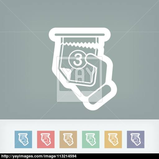 Ticket Queue Icon Vector
