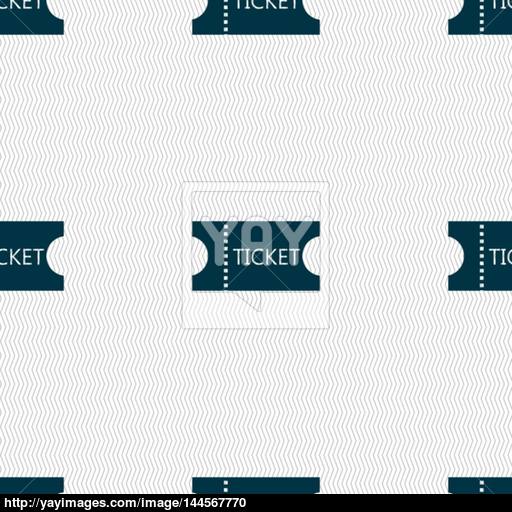 Ticket Icon Sign Seamless Abstract Background With Geometric