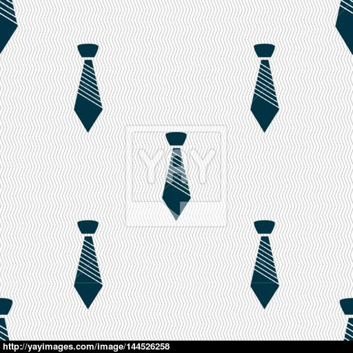 Tie Sign Icon Business Clothes Symbol Seamless Abstract