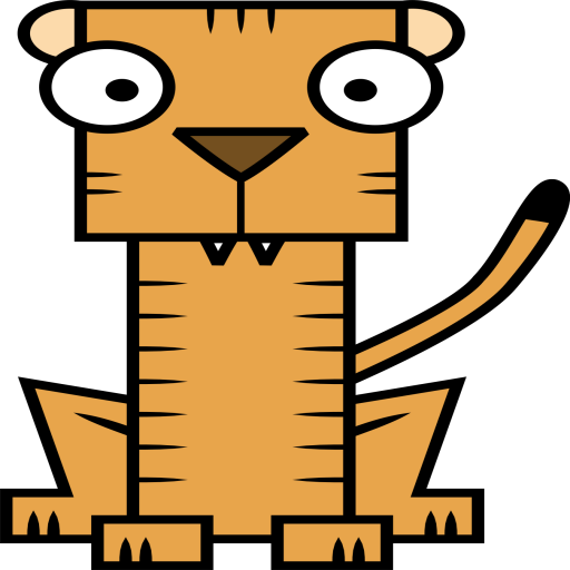 Tiger, Tier Symbol Kostenlos Von Squared Animal Icons