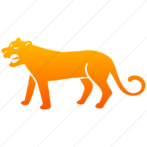 Simple Orange Gradient Animals Tiger Icon