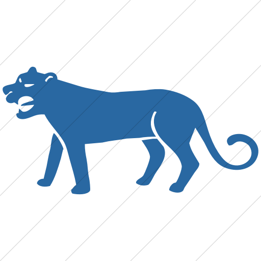 Simple Blue Animals Tiger Icon