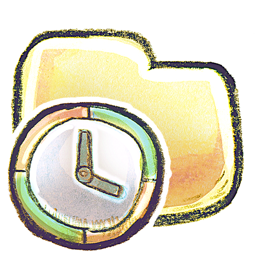 Folder Time Icon Down To Earth Iconset Teekatas Suwannakrua