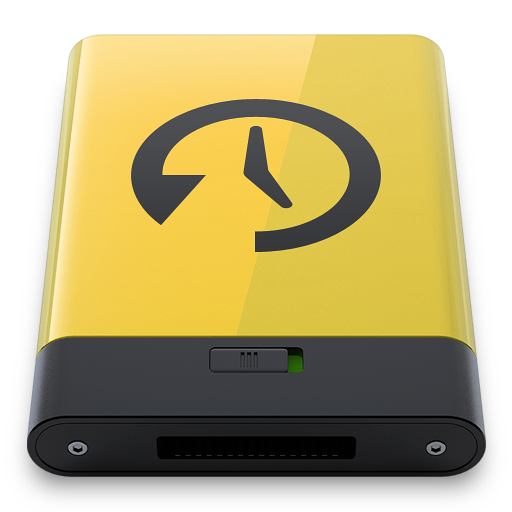 Yellow Time Machine Icon Hyper Realistic Hd Iconset