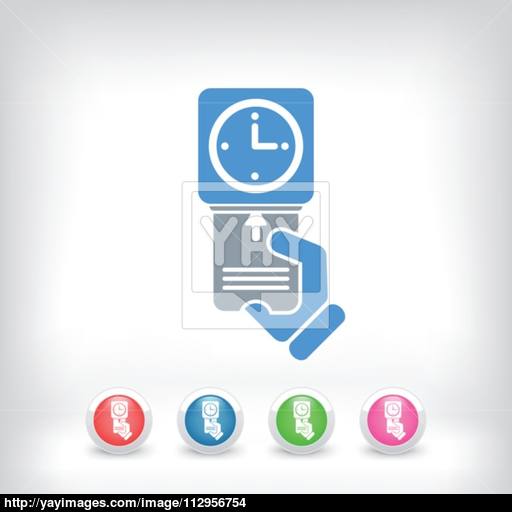 Clocking In Card Icon Vector