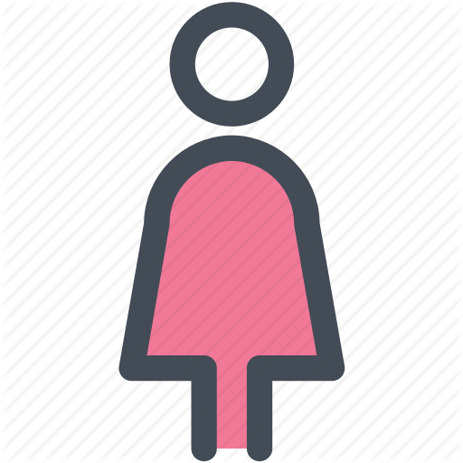 Female, Human, Lady, Navigation, Sign, Toilet Icon