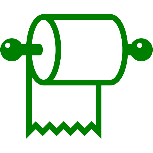 Green Toilet Paper Icon