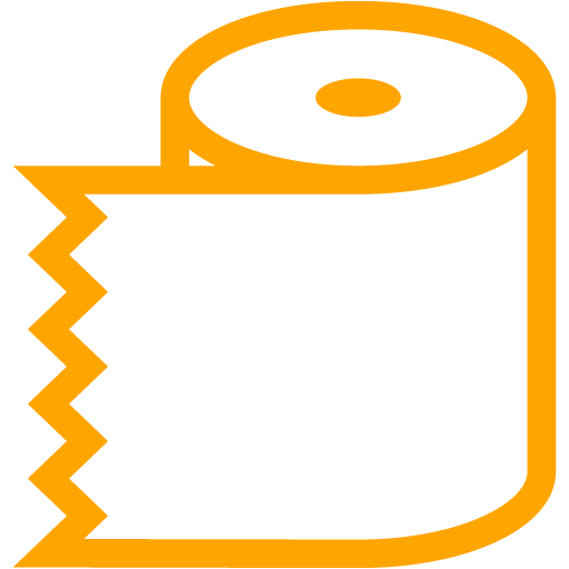 Orange Toilet Paper Icon
