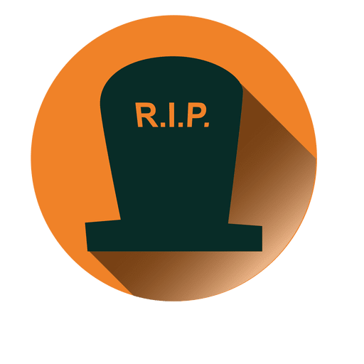 Rip Tombstone Round Icon