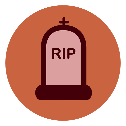 Tombstone Rip Circle Icon
