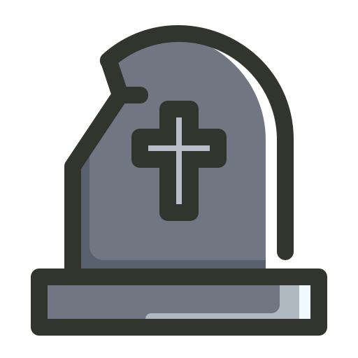 Cemetery, Gravestone, Graveyard, Rip, Tombstone Icon Free