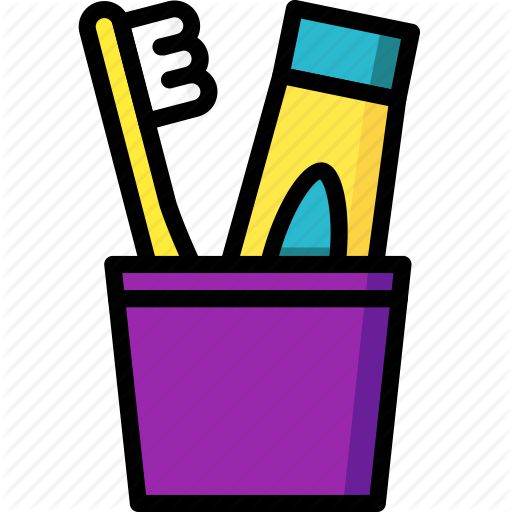 Bathroom, Color, Dental, Holder, Hygiene, Toothbrush Icon