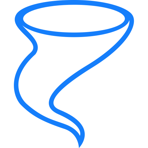 Tornado Outline Black Icon