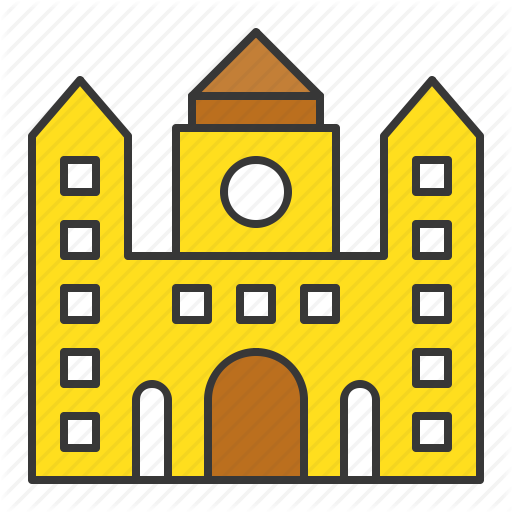 Architecture, Building, City, School, Town Icon