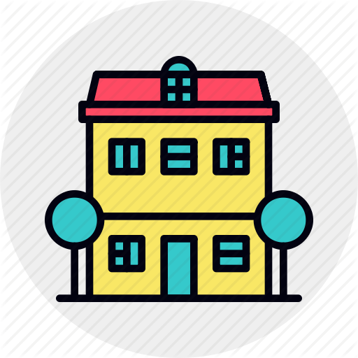Apartment, Building, Exterior, Home, House, Townhouse Icon